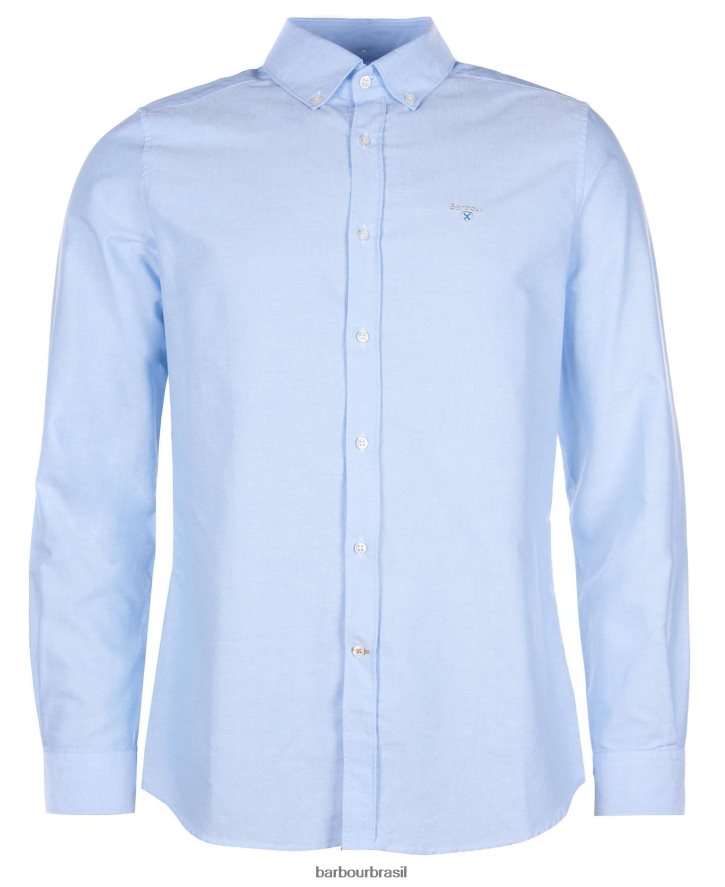 roupas Barbour camisa sob medida oxford 3 verde homens NH4442364
