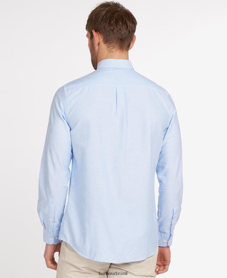 roupas Barbour camisa sob medida oxford 3 verde homens NH4442364