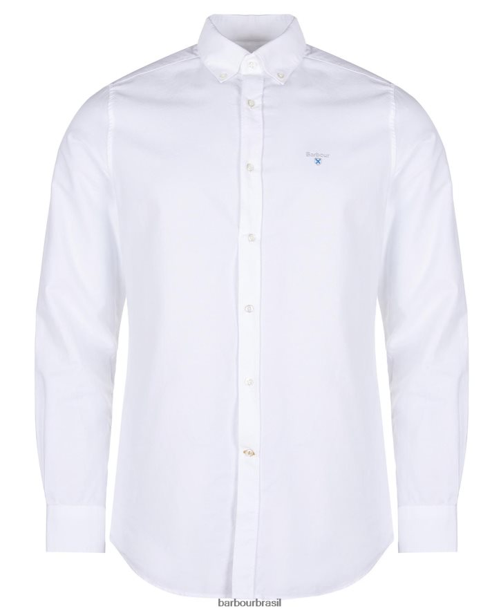 roupas Barbour camisa sob medida oxford 3 verde homens NH4442409