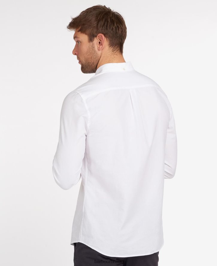 roupas Barbour camisa sob medida oxford 3 verde homens NH4442409