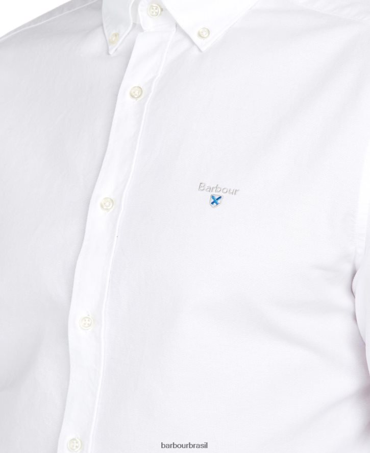 roupas Barbour camisa sob medida oxford 3 verde homens NH4442409