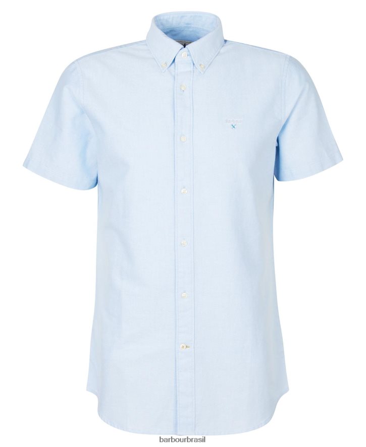 roupas Barbour camisa sob medida oxford manga curta céu homens NH4442324
