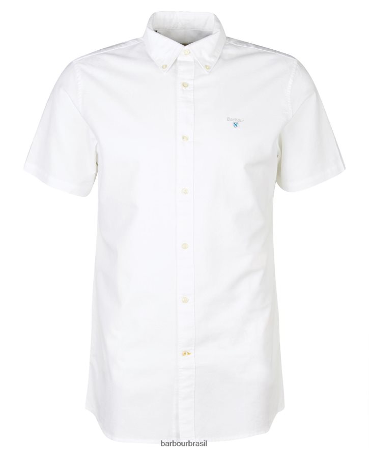 roupas Barbour camisa sob medida oxford manga curta céu homens NH4442346