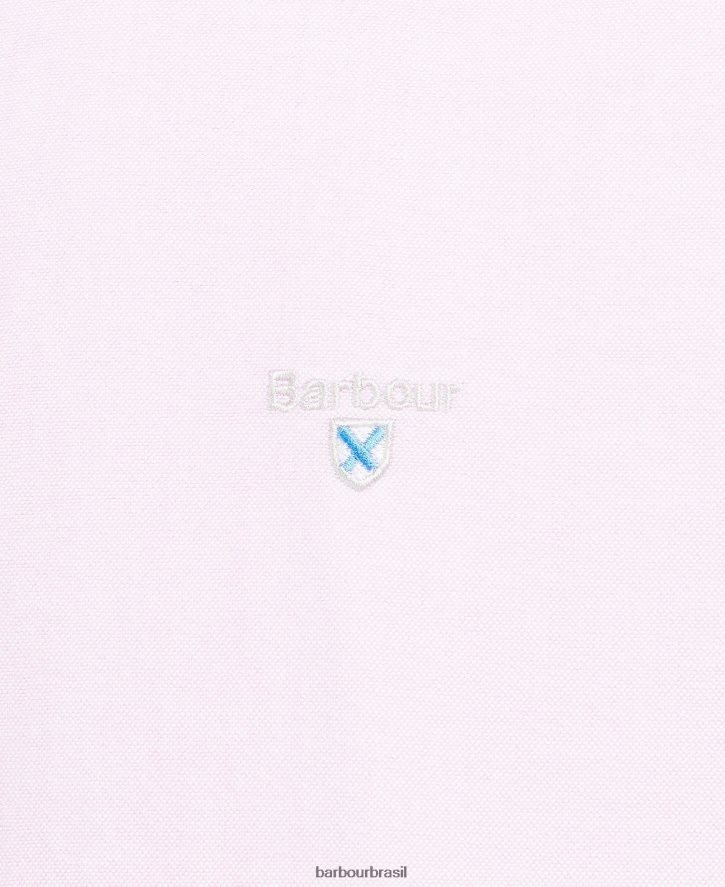 roupas Barbour camisa sob medida oxford manga curta céu homens NH4442361