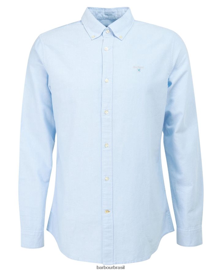 roupas Barbour camisa sob medida oxford rosa clássico homens NH4442290