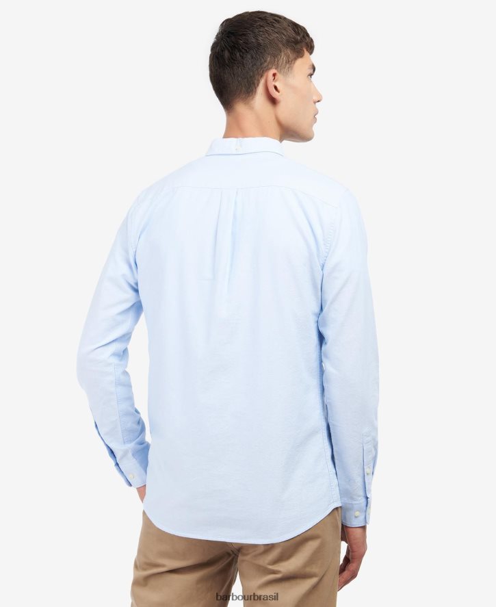 roupas Barbour camisa sob medida oxford rosa clássico homens NH4442290