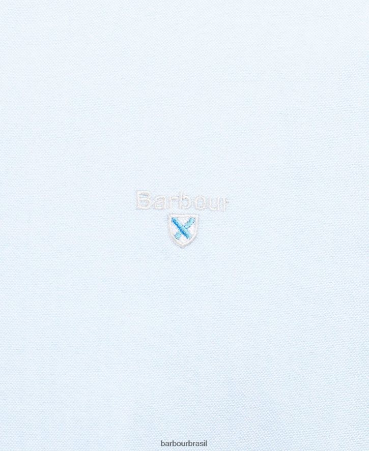 roupas Barbour camisa sob medida oxford rosa clássico homens NH4442290