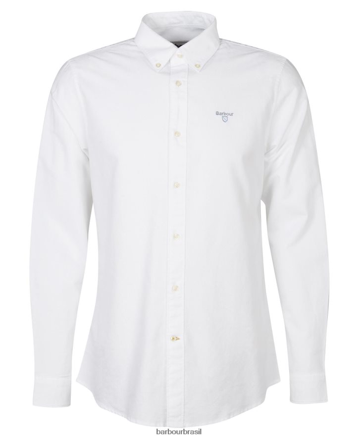 roupas Barbour camisa sob medida oxford rosa clássico homens NH4442301