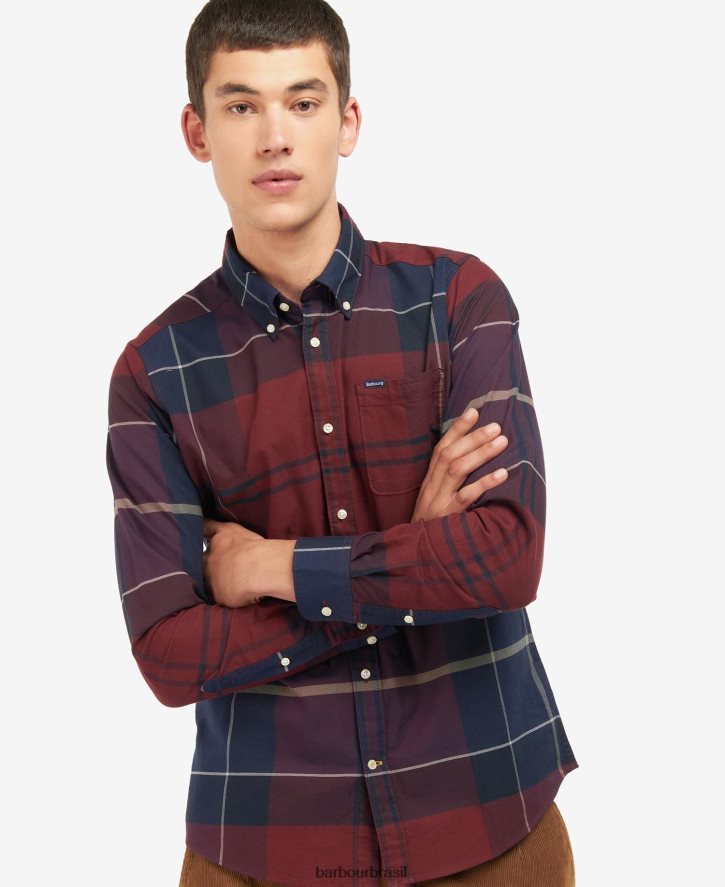 roupas Barbour camisa sob medida stirling tartã de cordovão homens NH4442415
