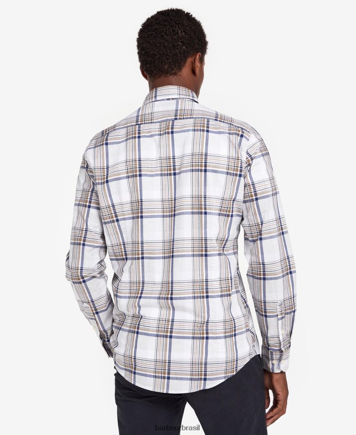 roupas Barbour camisa sob medida sunhill vermelho clássico homens NH4442500