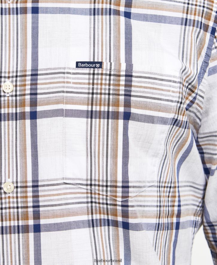 roupas Barbour camisa sob medida sunhill vermelho clássico homens NH4442500