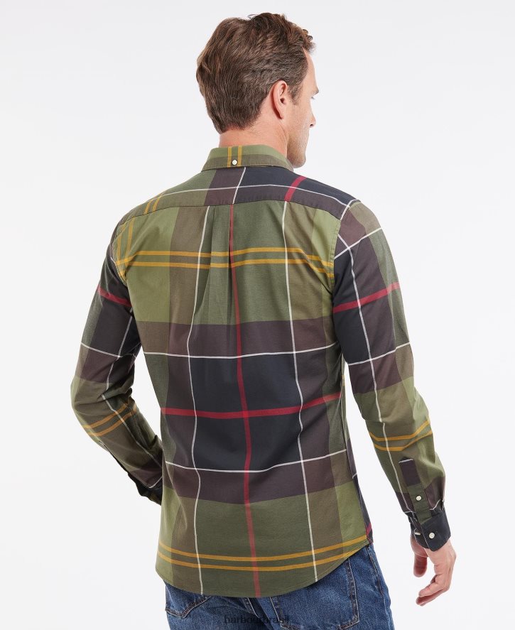 roupas Barbour camisa sob medida sutherland tartã clássico homens NH4442303
