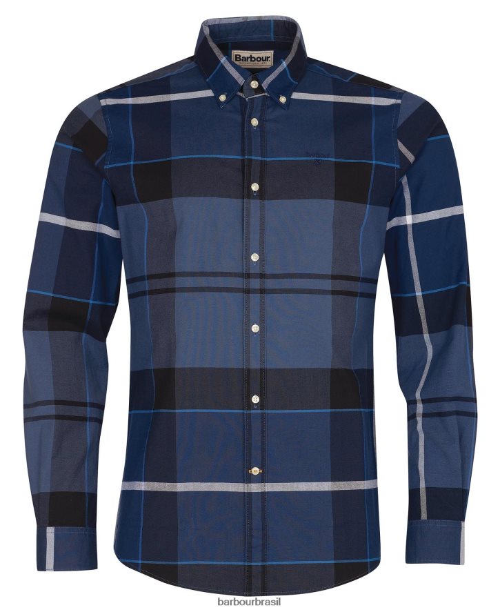 roupas Barbour camisa sob medida sutherland tartã clássico homens NH4442374