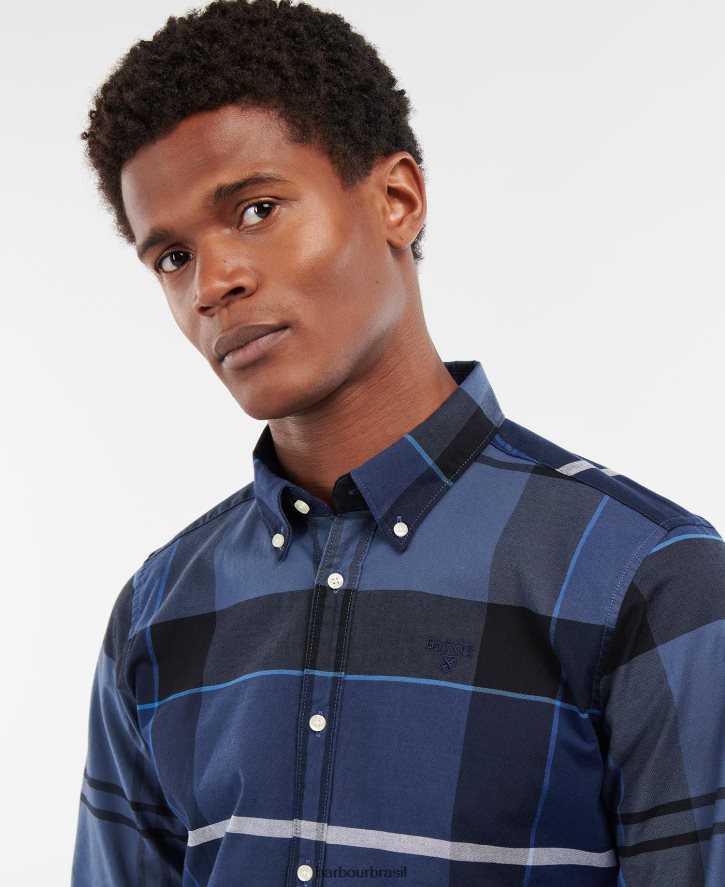roupas Barbour camisa sob medida sutherland tartã clássico homens NH4442374