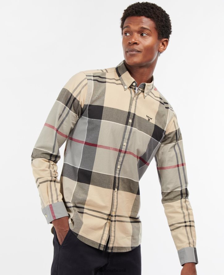 roupas Barbour camisa sob medida sutherland tartã clássico homens NH4442423