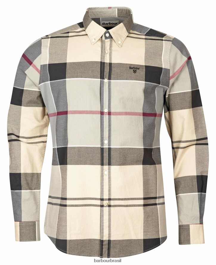 roupas Barbour camisa sob medida sutherland tartã clássico homens NH4442423