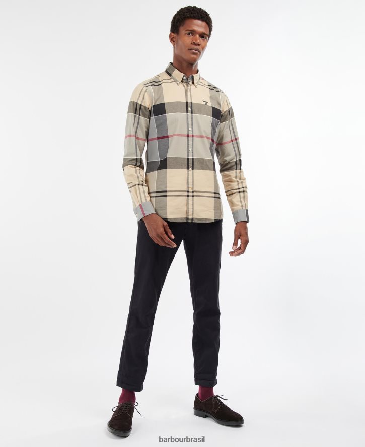 roupas Barbour camisa sob medida sutherland tartã clássico homens NH4442423
