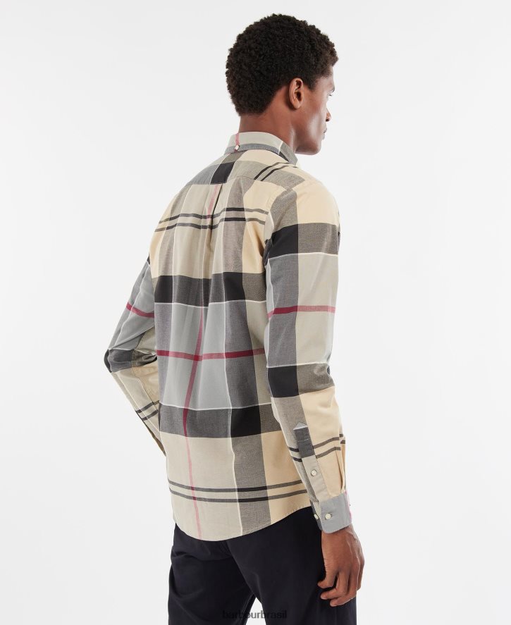roupas Barbour camisa sob medida sutherland tartã clássico homens NH4442423