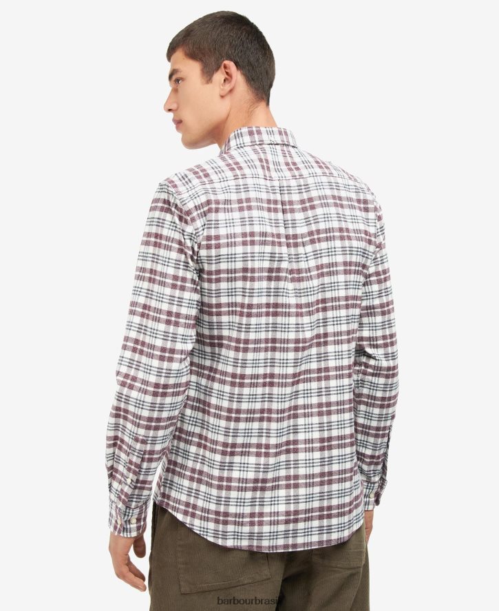 roupas Barbour camisa sob medida waldon meio azul homens NH4442532