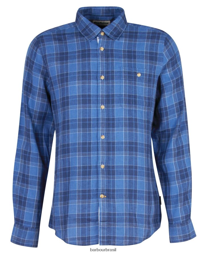 roupas Barbour camisa xadrez arranmore azul escuro homens NH4442379