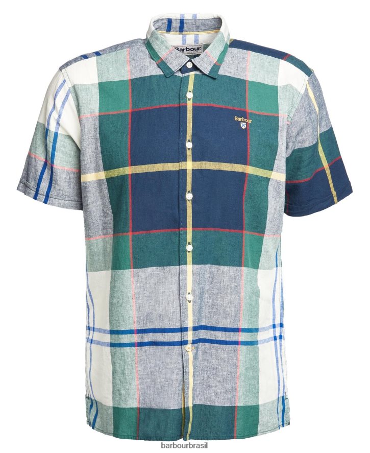 roupas Barbour camisa xadrez marvin hera de verão homens NH4442481