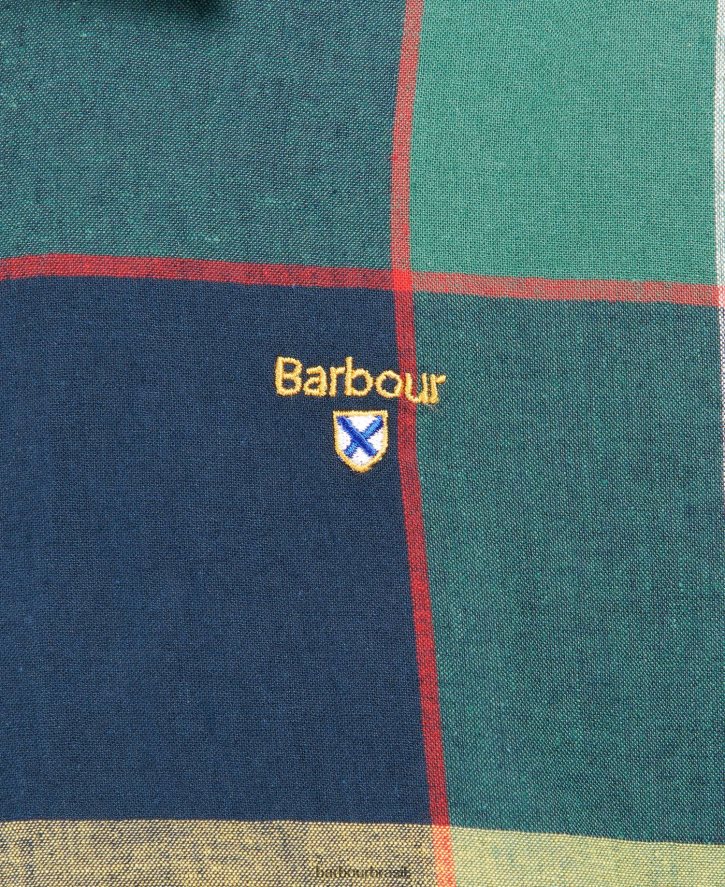 roupas Barbour camisa xadrez marvin hera de verão homens NH4442481