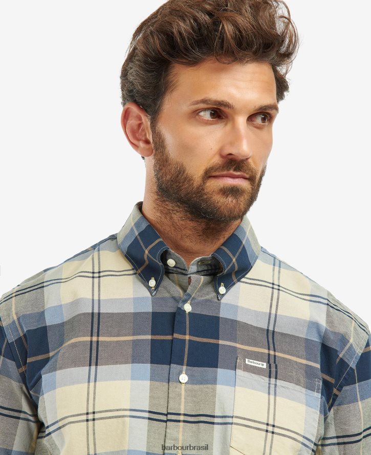 roupas Barbour camisa xadrez regular eden tartã clássico homens NH4442317