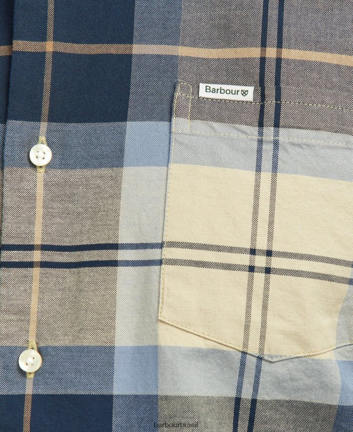 roupas Barbour camisa xadrez regular eden tartã clássico homens NH4442317