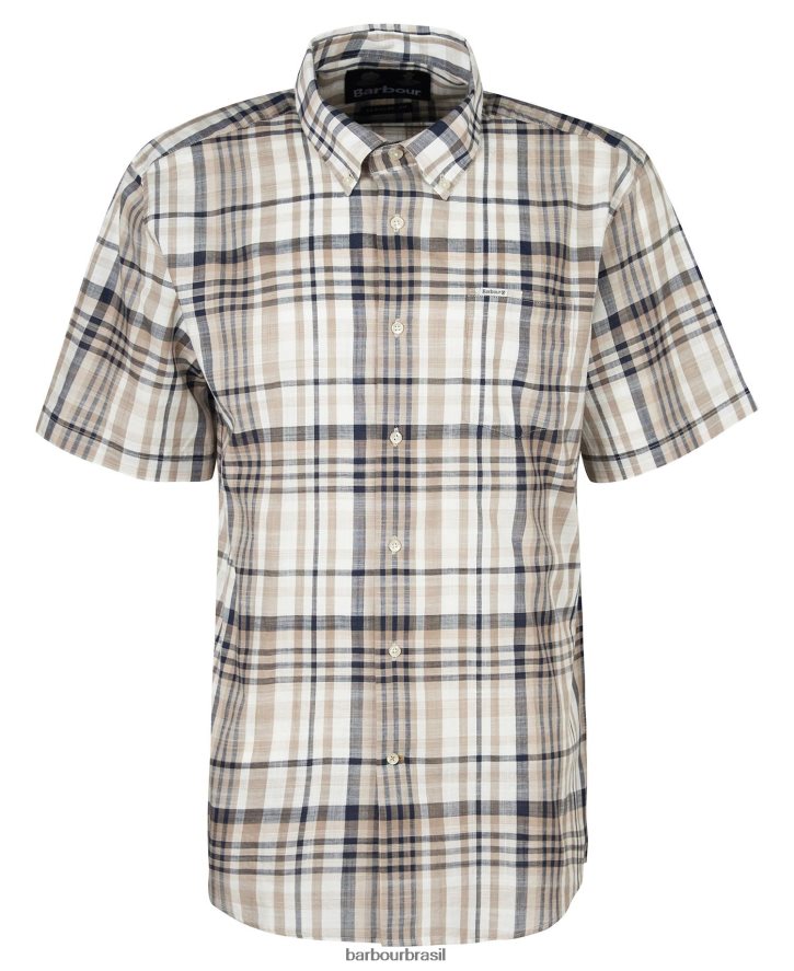 roupas Barbour camisa xadrez regular hartley céu homens NH4442305