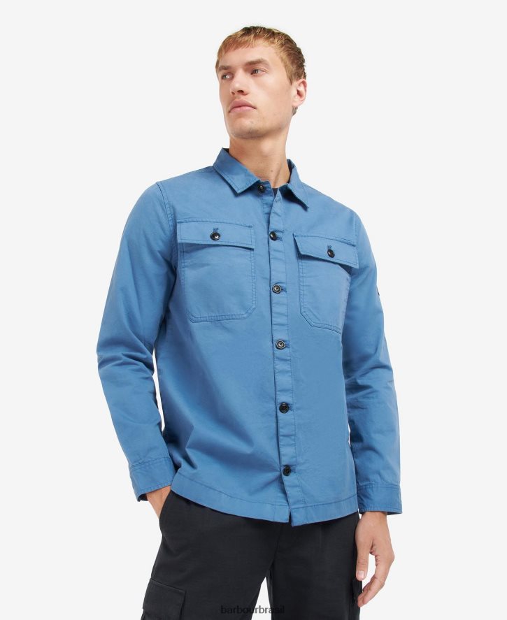 roupas Barbour camiseta adey horizonte azul homens NH4442439