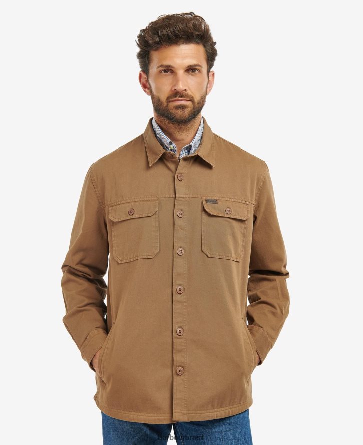 roupas Barbour camiseta rydale areia escura homens NH4442294