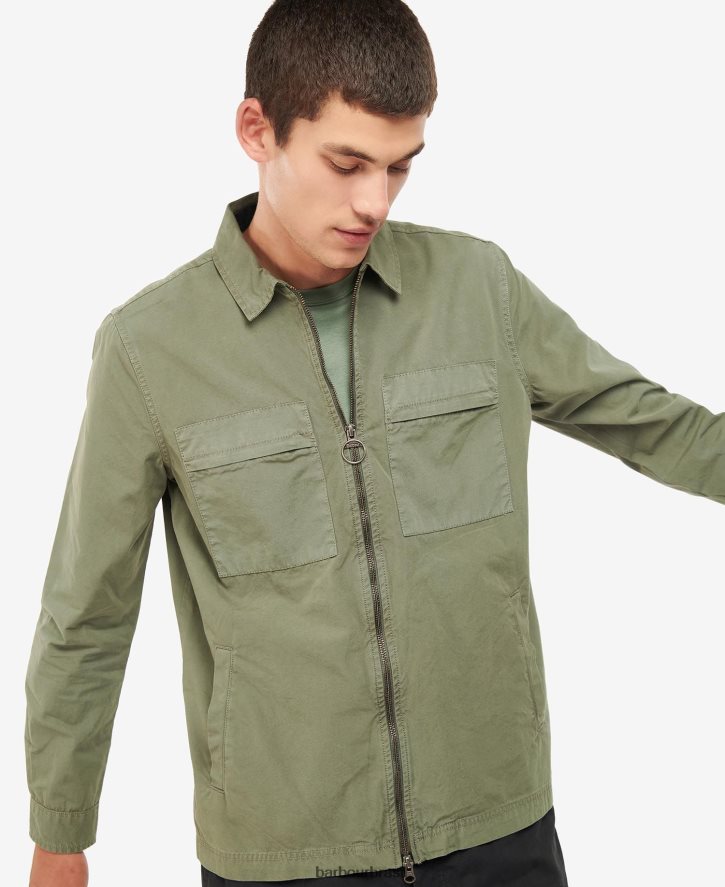 roupas Barbour camisola de portagem agave verde homens NH4442293