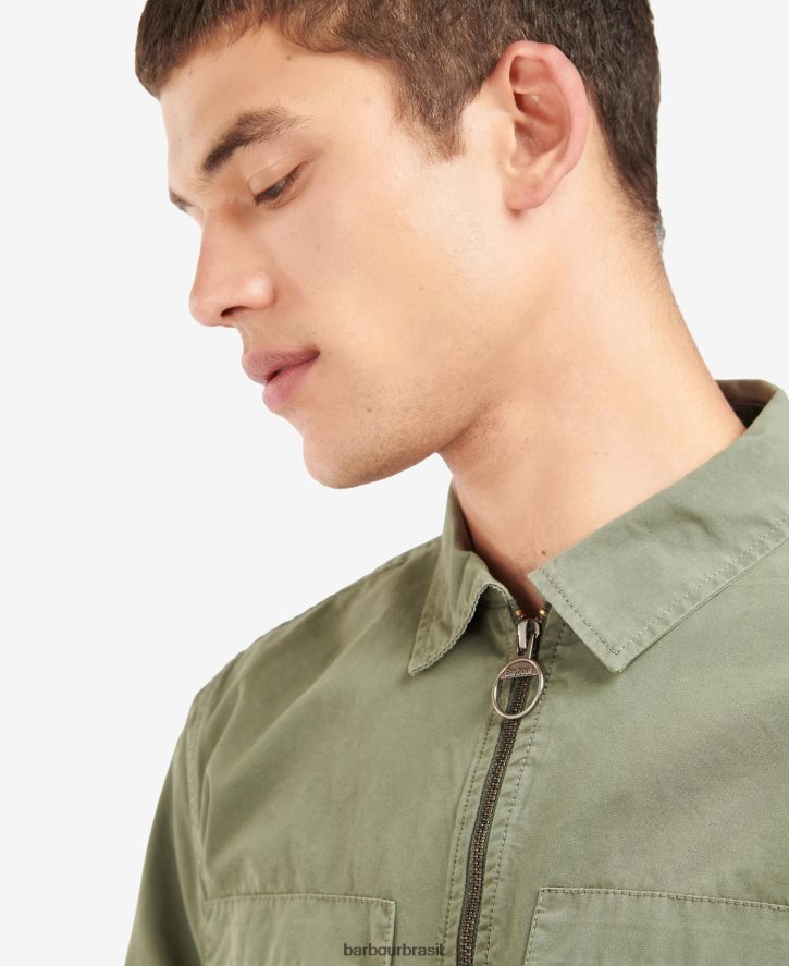 roupas Barbour camisola de portagem agave verde homens NH4442293