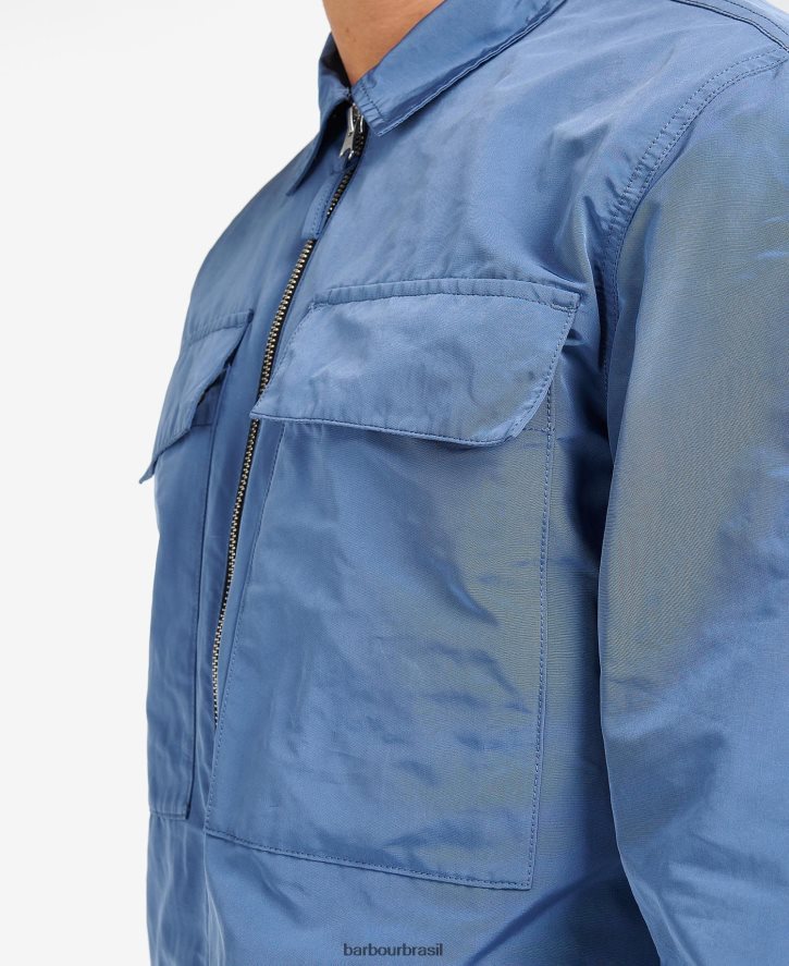 roupas Barbour camisola de raios horizonte azul homens NH4442478