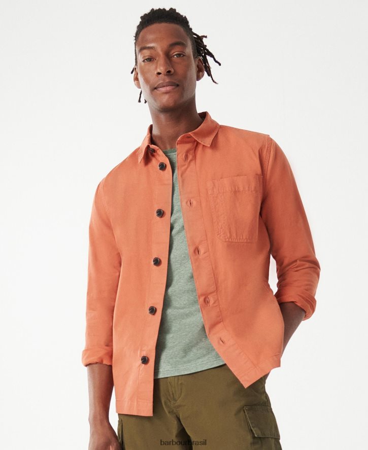 roupas Barbour camisola longa tempero laranja homens NH4442389