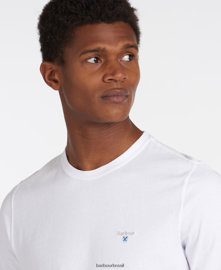 roupas Barbour camiseta aboyne branco homens NH4442778