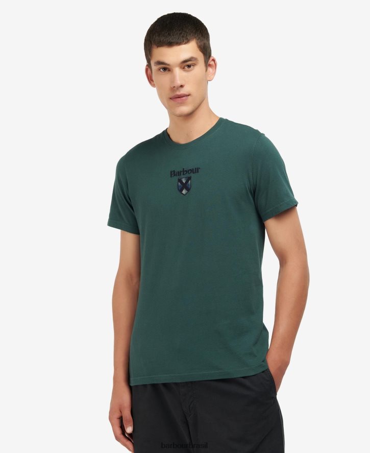 roupas Barbour camiseta allensford aresta verde homens NH4442888