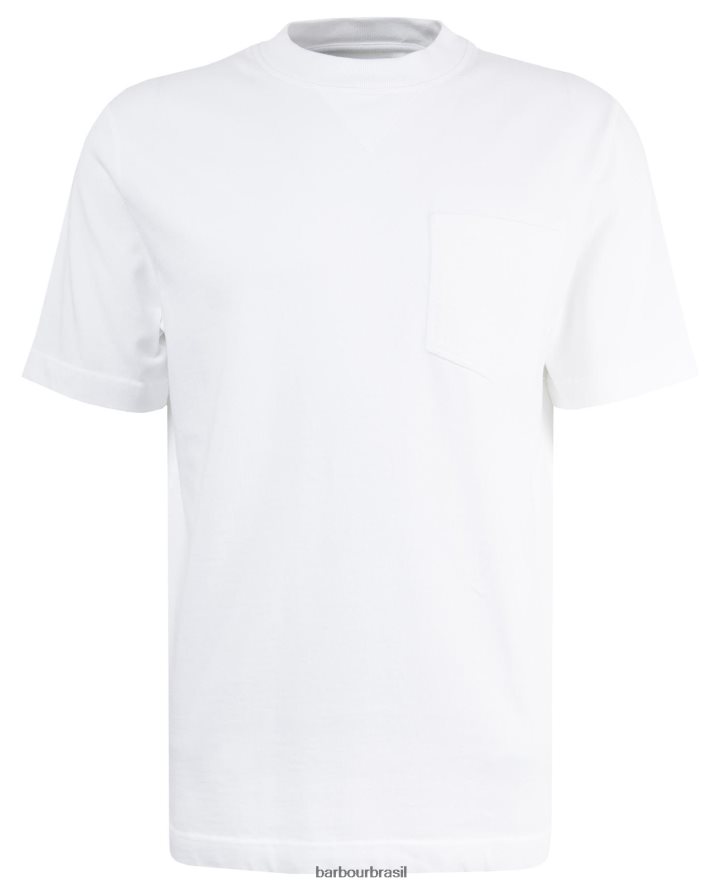 roupas Barbour camiseta com bolso williams azeitona branqueada homens NH4442958