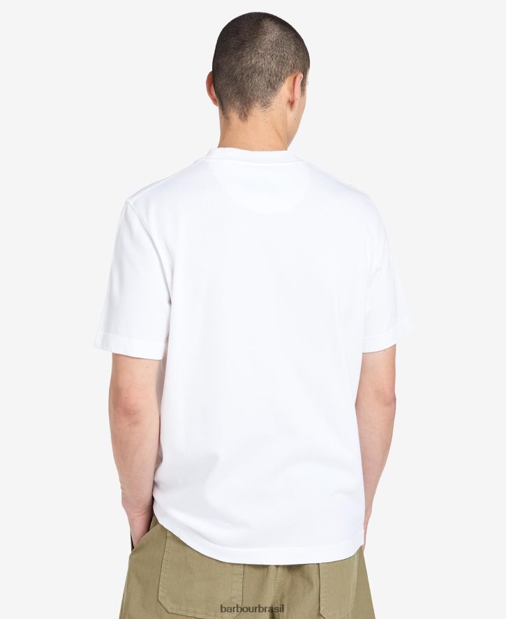 roupas Barbour camiseta com bolso williams azeitona branqueada homens NH4442958
