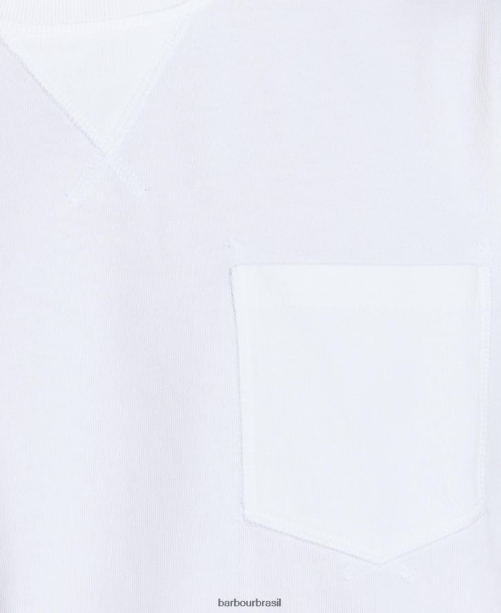 roupas Barbour camiseta com bolso williams azeitona branqueada homens NH4442958