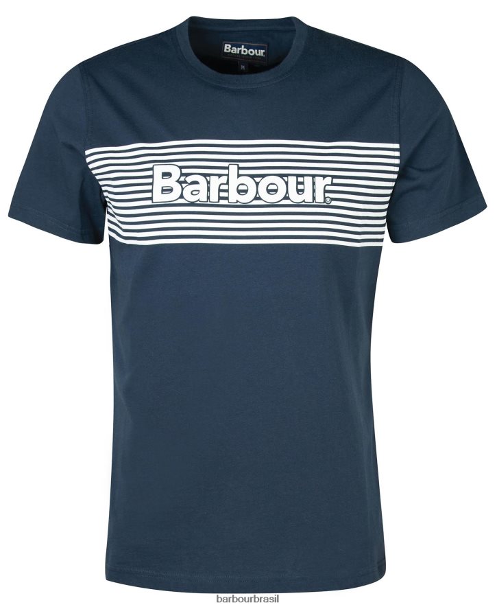roupas Barbour camiseta com desenho de condeno marinho clássico homens NH4442856