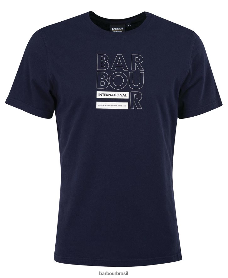 roupas Barbour camiseta com estampa de cubo branco clássico homens NH4442838