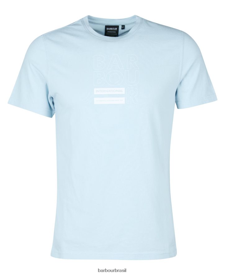 roupas Barbour camiseta com estampa de cubo branco clássico homens NH4442936