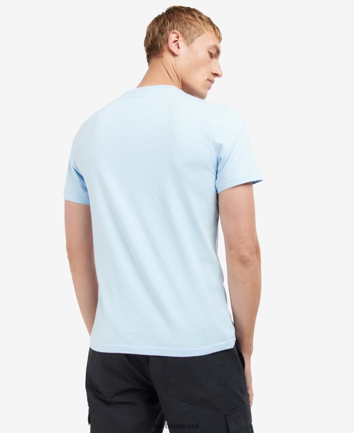 roupas Barbour camiseta com estampa de cubo branco clássico homens NH4442936