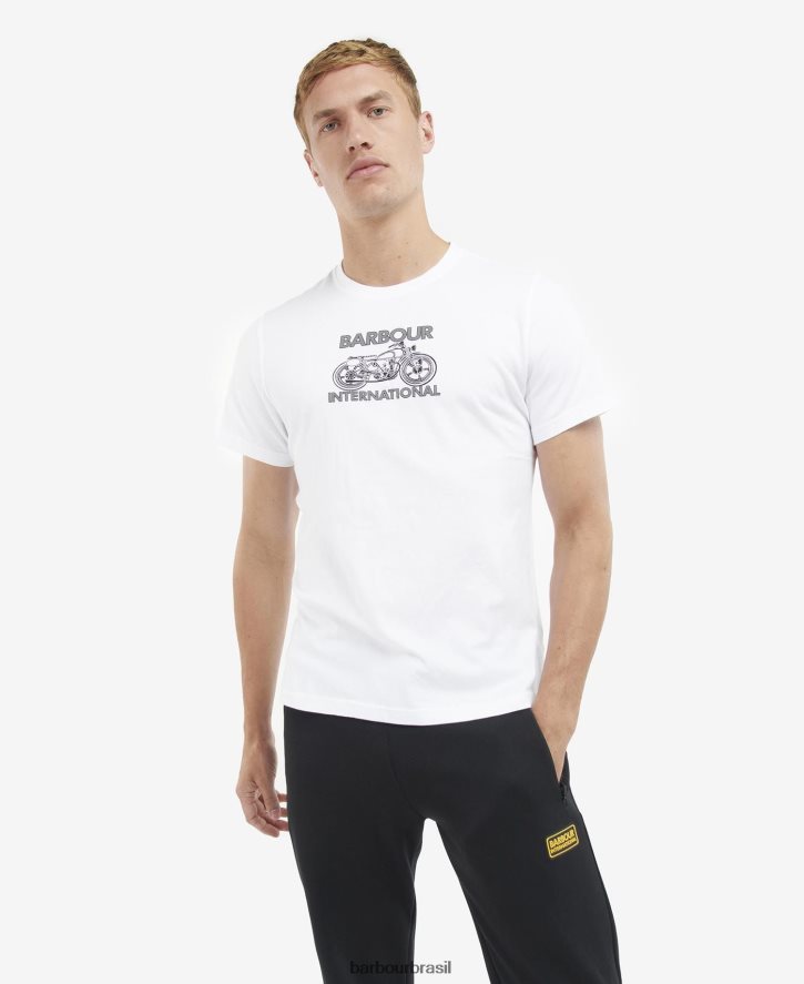 roupas Barbour camiseta com estampa gráfica de lentes musgo leve homens NH4442808