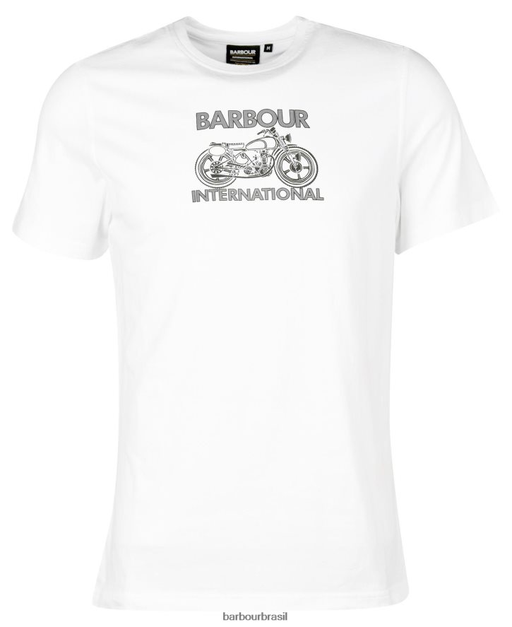 roupas Barbour camiseta com estampa gráfica de lentes musgo leve homens NH4442808