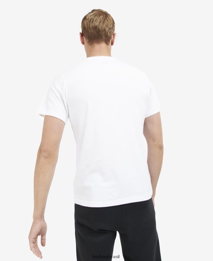 roupas Barbour camiseta com estampa gráfica de lentes musgo leve homens NH4442808