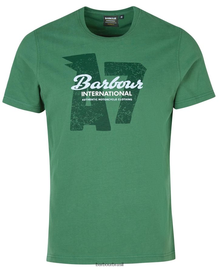 roupas Barbour camiseta com estampa gráfica vantage corrida verde homens NH4442824