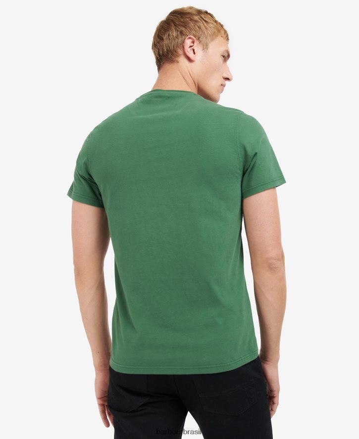 roupas Barbour camiseta com estampa gráfica vantage corrida verde homens NH4442824