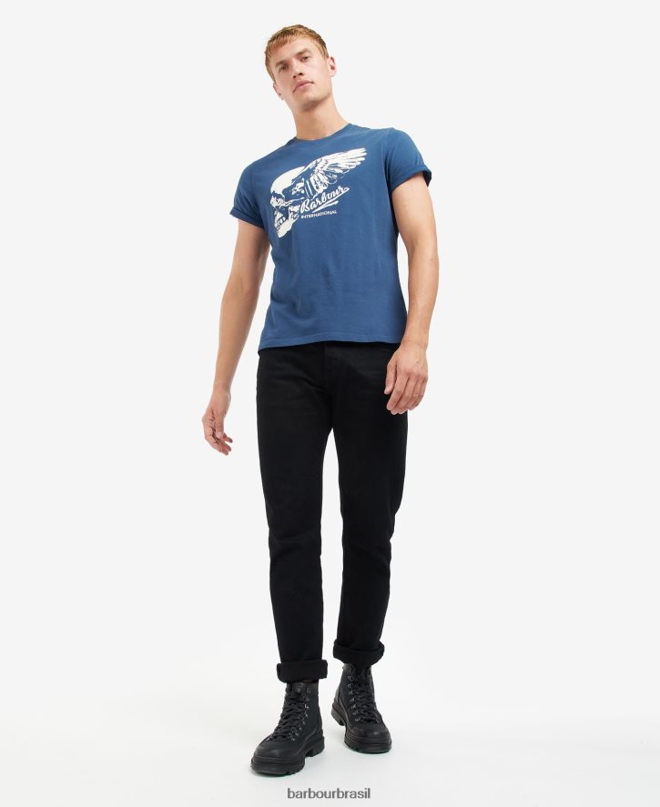 roupas Barbour camiseta com estampa gráfica vantage corrida verde homens NH4442929